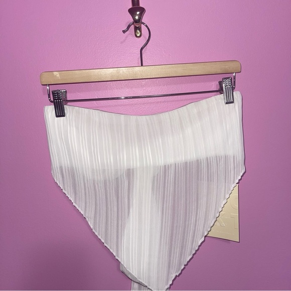 Sabo Penelope‎ Scarf Top Women's Size Medium White Pleated Fabric Strapless NWT - Picture 4 of 14